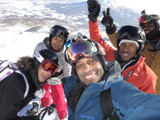 Illustration for article titled Black Skiers and Snowboarders Hit the Slopes in Japan at the 2016 Japow! Powder Party
